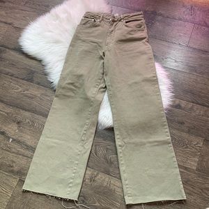 Khaki wide legged jean